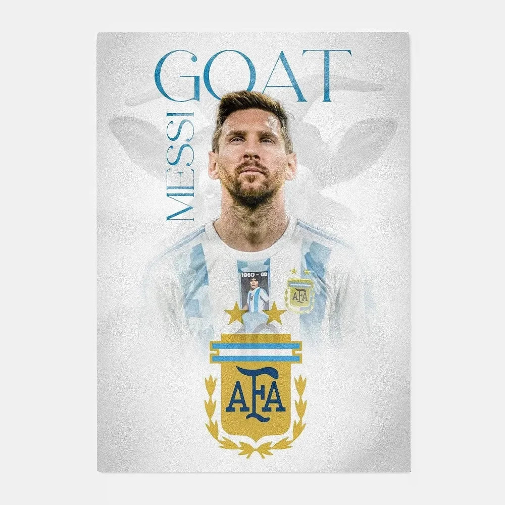Póster de estrella de fútbol m-messi Argentina, arte HD, pared adhesiva, impermeable, decoración para el hogar, sala de estar y bar
