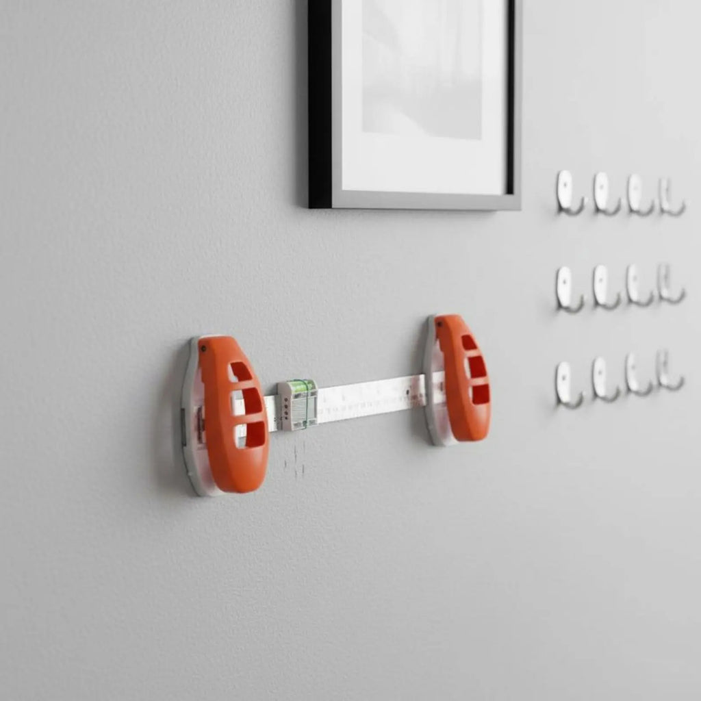 Herramienta de Nivelación para Colgar Cuadros, Regla de Alineación Precisa, Herramienta para Colgar Cuadros con Nivel, Herramienta para Colgar Marcos en la Pared, ABS Resistente