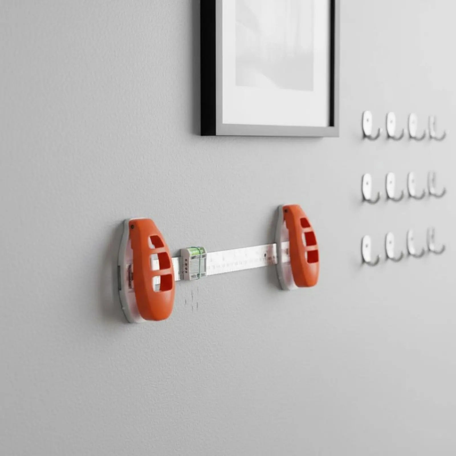 Herramienta de Nivelación para Colgar Cuadros, Regla de Alineación Precisa, Herramienta para Colgar Cuadros con Nivel, Herramienta para Colgar Marcos en la Pared, ABS Resistente