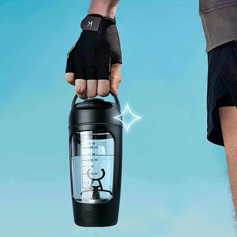 Botella coctelera de proteínas eléctrica USB de 650ml, taza de licuadora recargable portátil, tazas mezcladas multiusos de 650ml para entrenamiento físico