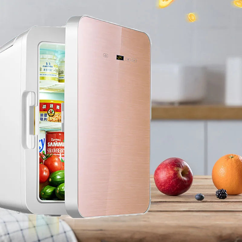 Mini refrigerador portátil de 12L para dormitorio de estudiantes, calefacción y refrigeración, cosméticos, coche, hogar, refrigeración y preservación de doble uso