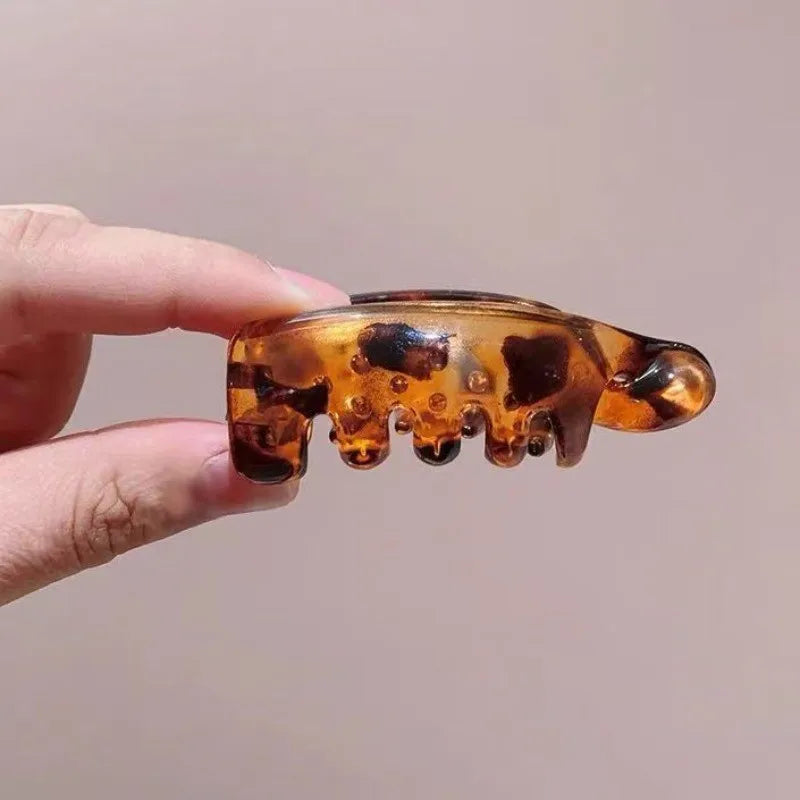 Pinzas para el Cabello Tipo Banana, Tamaño Pequeño, Pinzas Verticales para Mujer, Elegantes Horquillas para Cola de Caballo Alta, Pinzas Giratorias, Accesorio Simple para el Cabello