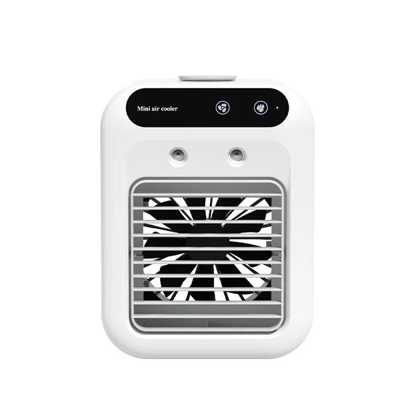 Ventilador de aire acondicionado pequeño con USB, humidificación por pulverización, Mini ventilador de aire acondicionado pequeño, ventilador de refrigeración de escritorio, ventilador móvil para dormitorio