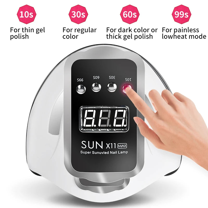 Lámpara de uñas profesional, Sensor infrarrojo, luz de manicura para un curado rápido de todos los esmaltes de uñas de Gel, máquina secadora de uñas, herramientas de salón