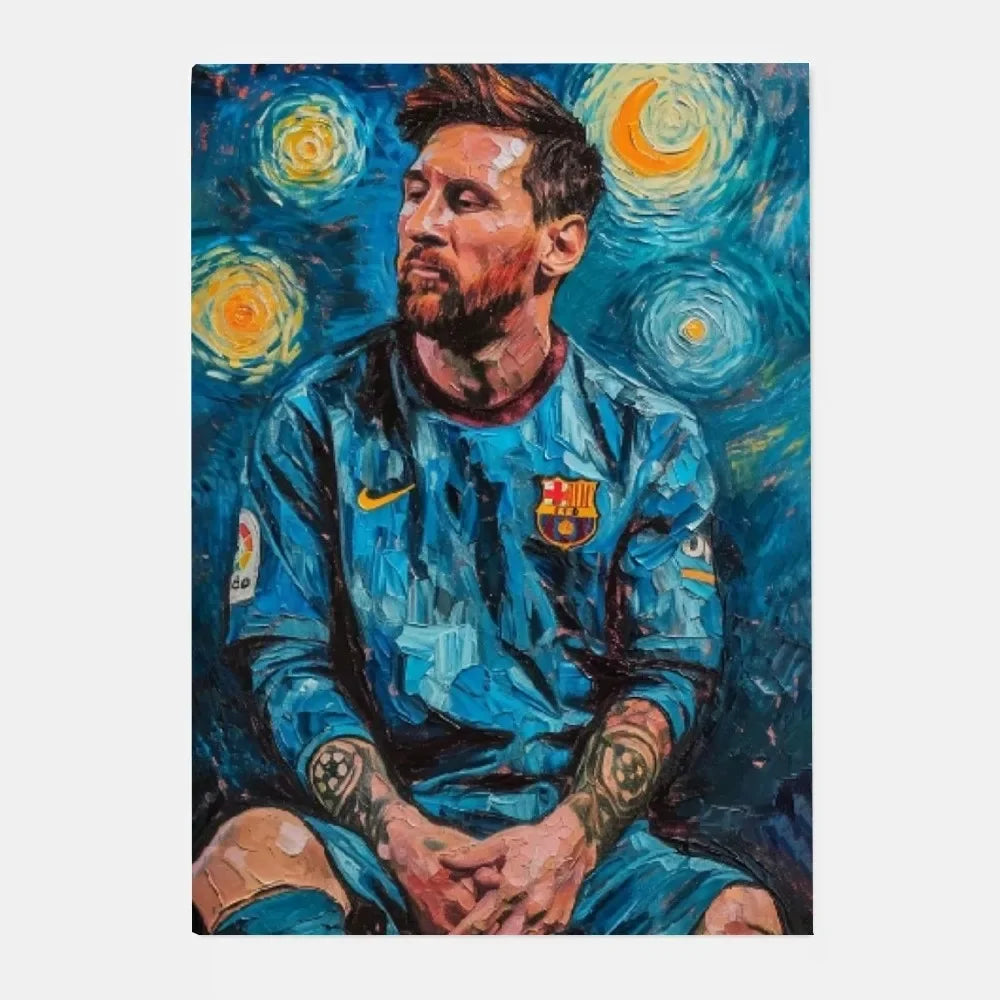 Póster de estrella de fútbol m-messi Argentina, arte HD, pared adhesiva, impermeable, decoración para el hogar, sala de estar y bar