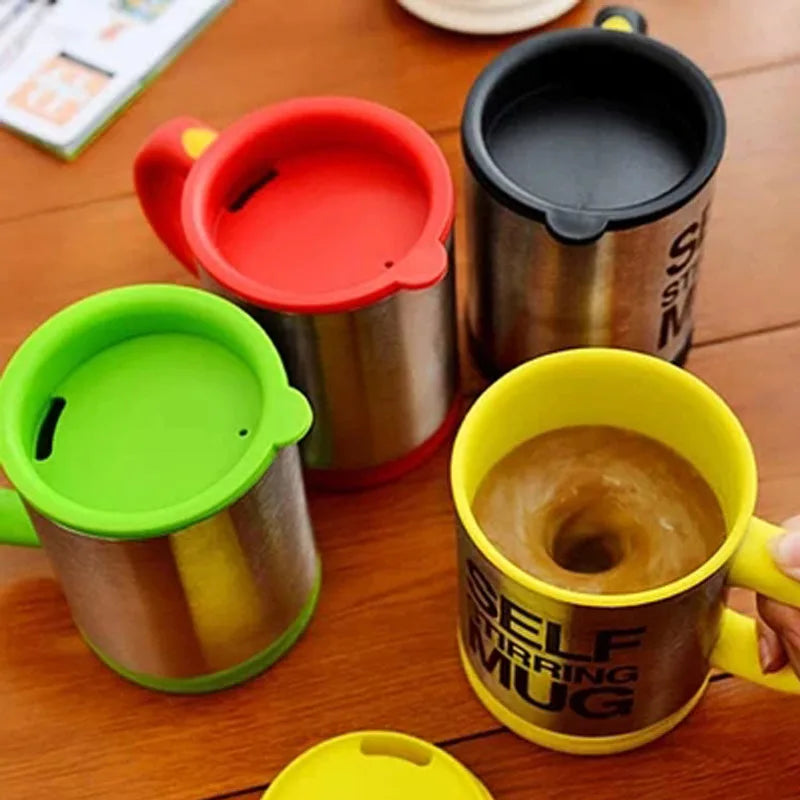 5 colores Lazy Tazas auto agitador taza de café inteligente de acero inoxidable Tazas Copos Inox taza de té