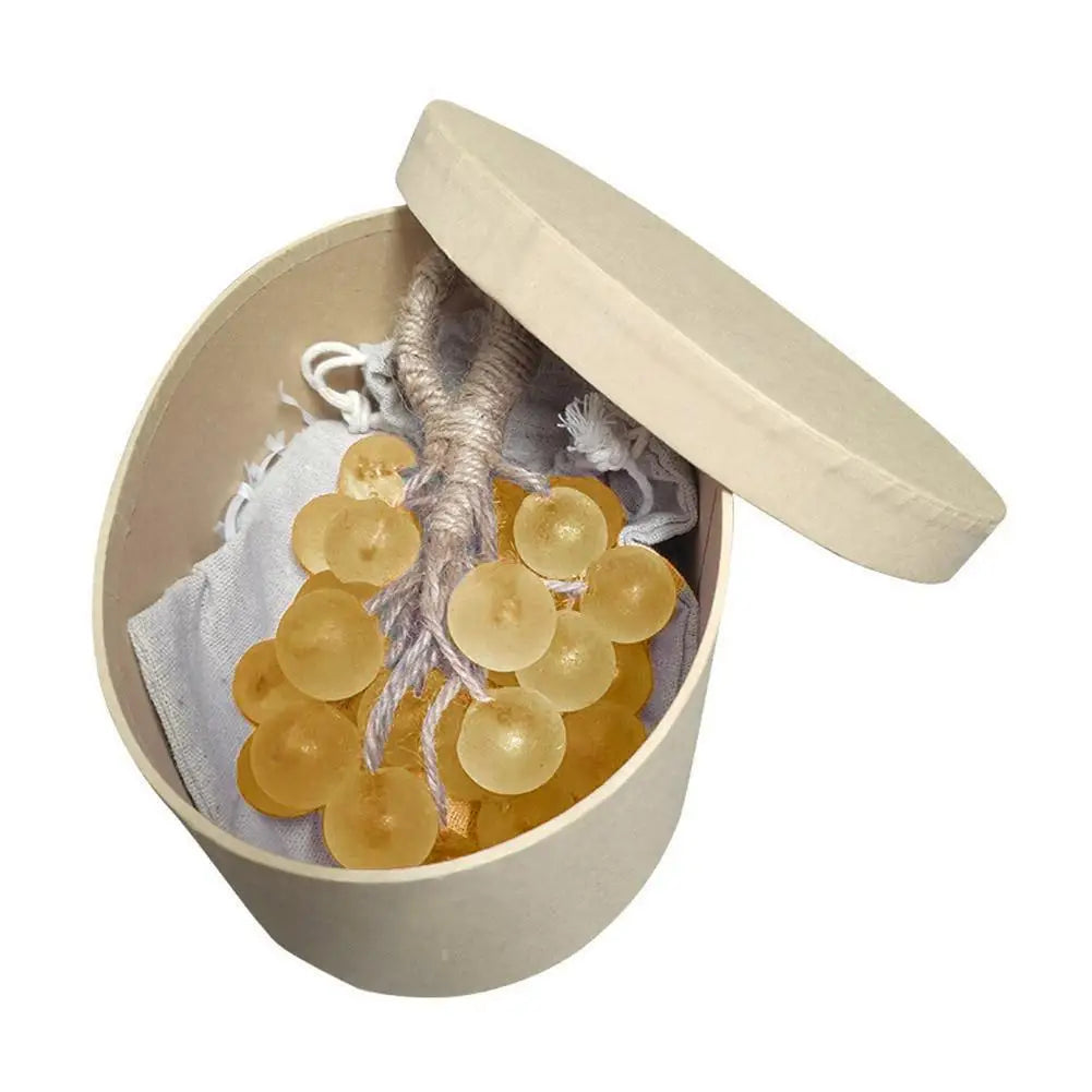 Jabón de uva hecho a mano con cuerda, jabón de uva, jabones aromáticos decorativos para lavarse las manos, baño, regalo de aire fresco para hombres y mujeres