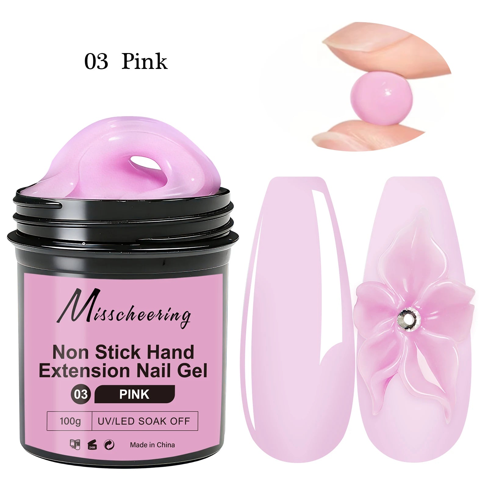 1 tarro 100/150g Gel de uñas de polietileno UV LED curado constructor de uñas Gel de extensión de uñas de cristal acrílico para uñas DIY en salón de casa