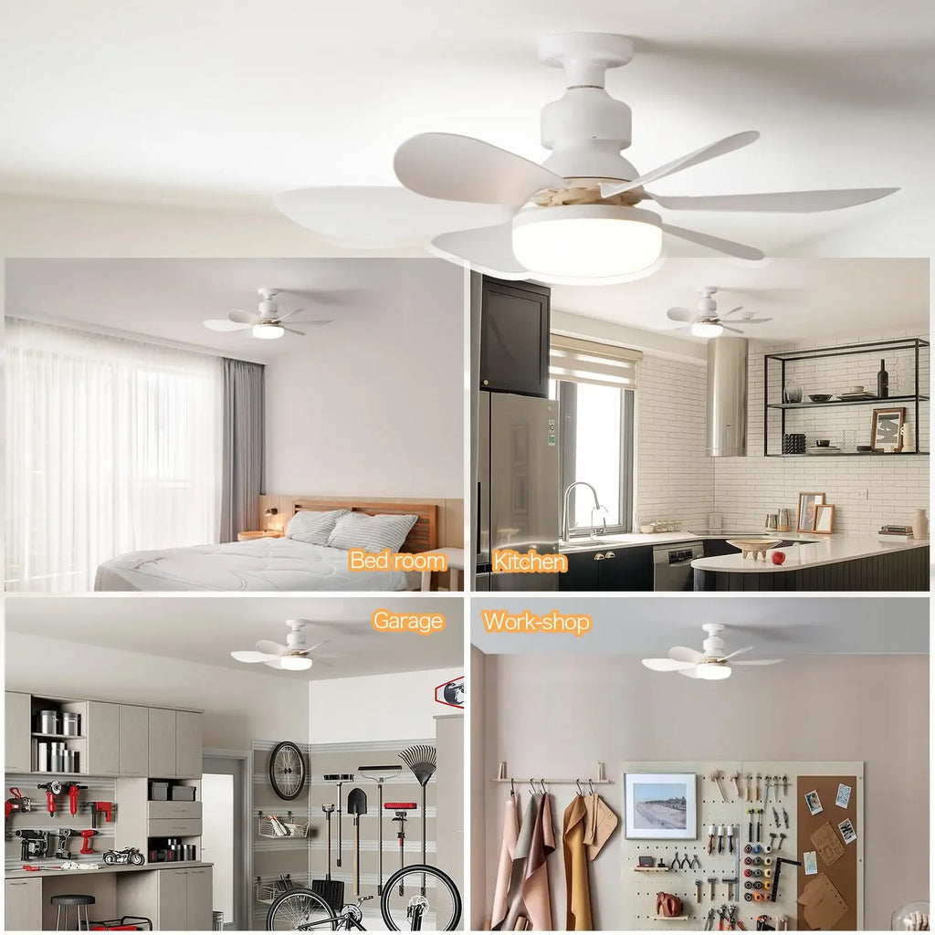 Ventilador de techo LED 40W E27 con control remoto para atenuación, adecuado para sala de estar, estudio, uso doméstico, 85-265V
