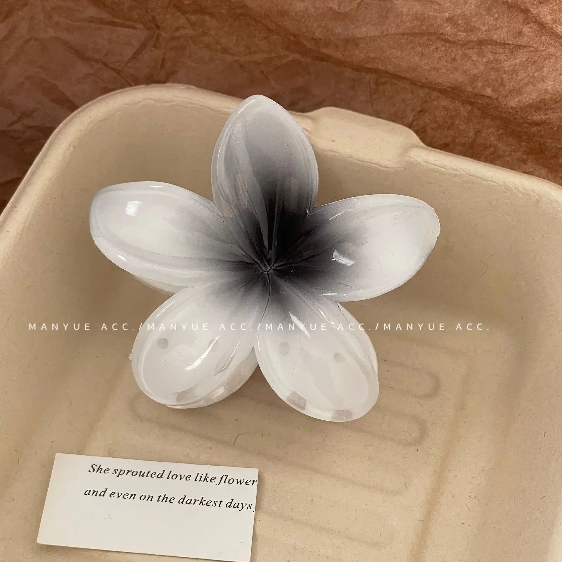Pinzas para el cabello con gradiente hawaiano, pinzas para el cabello con flores, horquilla para la cabeza a la moda de gran tamaño para mujeres y niñas, pasador de cangrejo, accesorios para el cabello