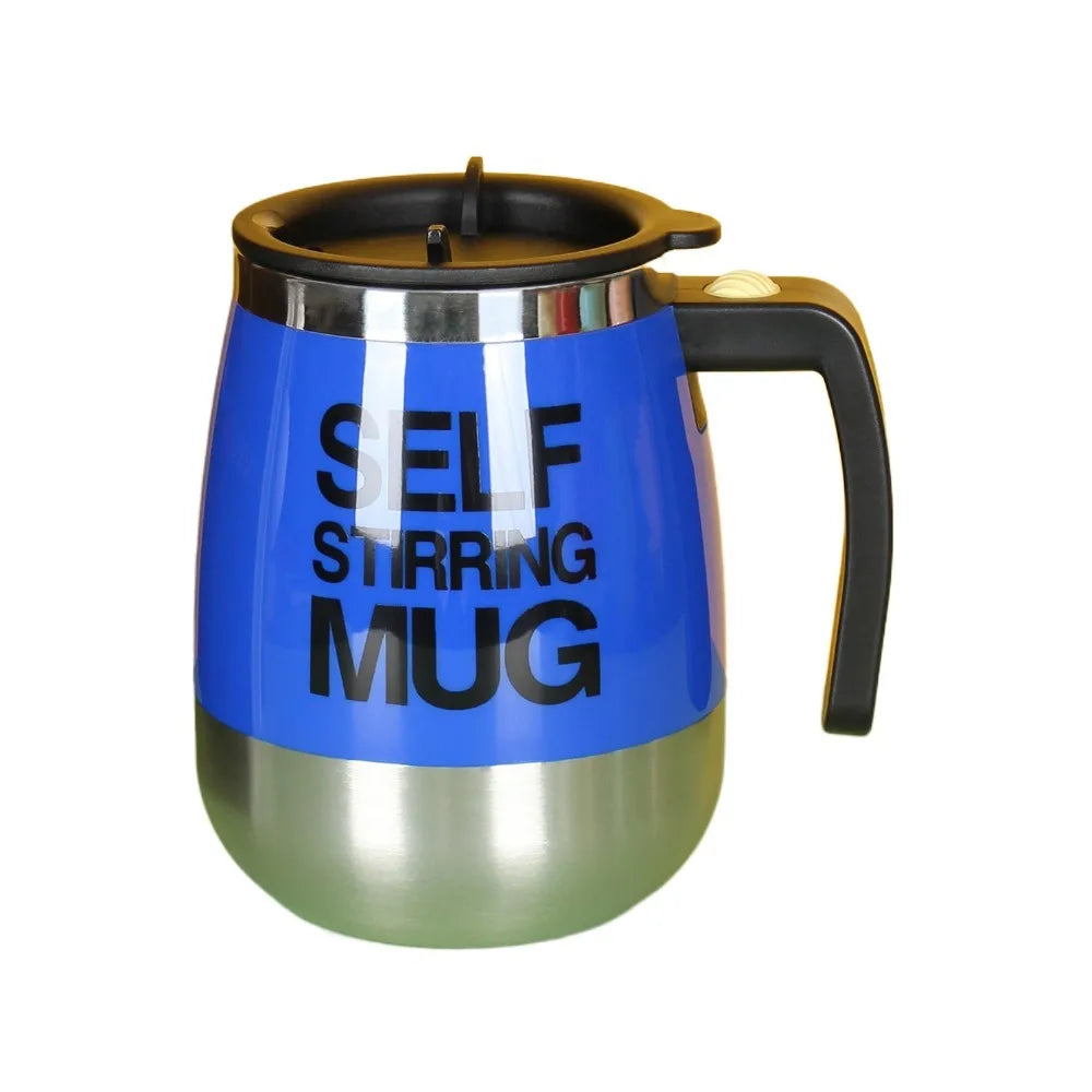 Taza Mezcladora Automática de Acero Inoxidable, Gran Capacidad, Aislamiento Térmico, Mezclador Eléctrico Inteligente, Mango Cómodo con Tapa