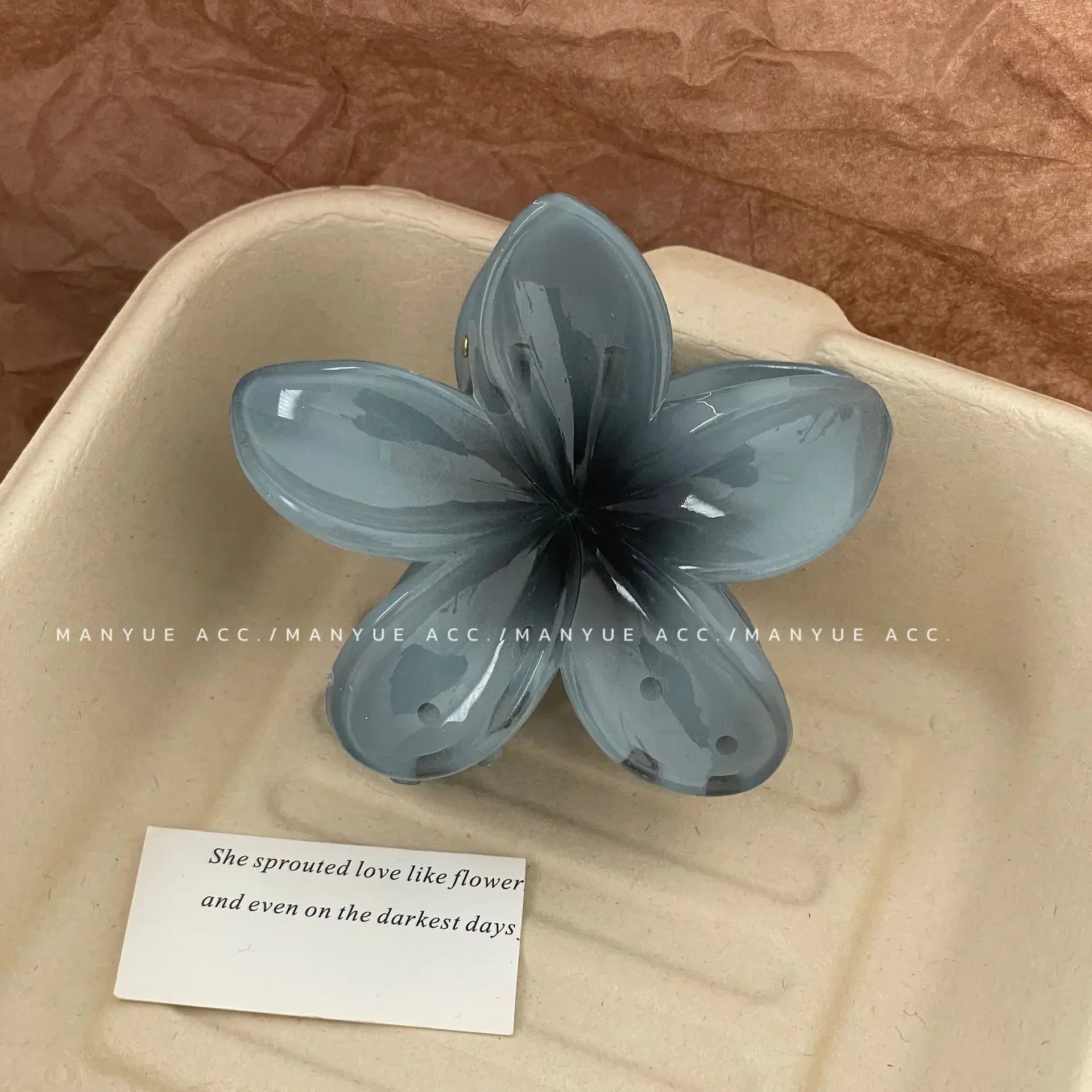 Pinzas para el cabello con gradiente hawaiano, pinzas para el cabello con flores, horquilla para la cabeza a la moda de gran tamaño para mujeres y niñas, pasador de cangrejo, accesorios para el cabello