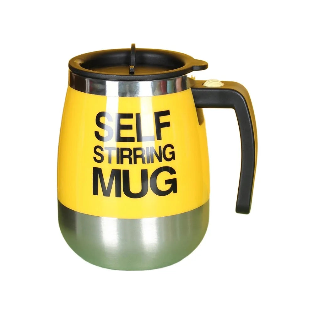 Taza Mezcladora Automática de Acero Inoxidable, Gran Capacidad, Aislamiento Térmico, Mezclador Eléctrico Inteligente, Mango Cómodo con Tapa