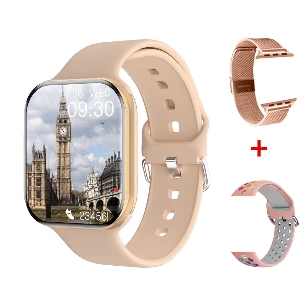 Smartwatch Series X con Llamadas Bluetooth, NFC, Monitoreo de Sueño y Presión Arterial, Carga Inalámbrica, Compatible con Android y iPhone