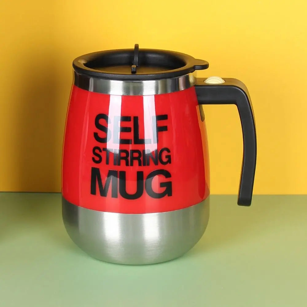Taza Mezcladora Automática de Acero Inoxidable, Gran Capacidad, Aislamiento Térmico, Mezclador Eléctrico Inteligente, Mango Cómodo con Tapa