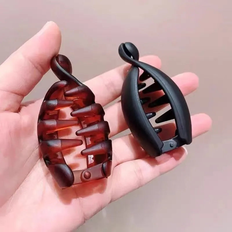 Pinzas para el Cabello Tipo Banana, Tamaño Pequeño, Pinzas Verticales para Mujer, Elegantes Horquillas para Cola de Caballo Alta, Pinzas Giratorias, Accesorio Simple para el Cabello