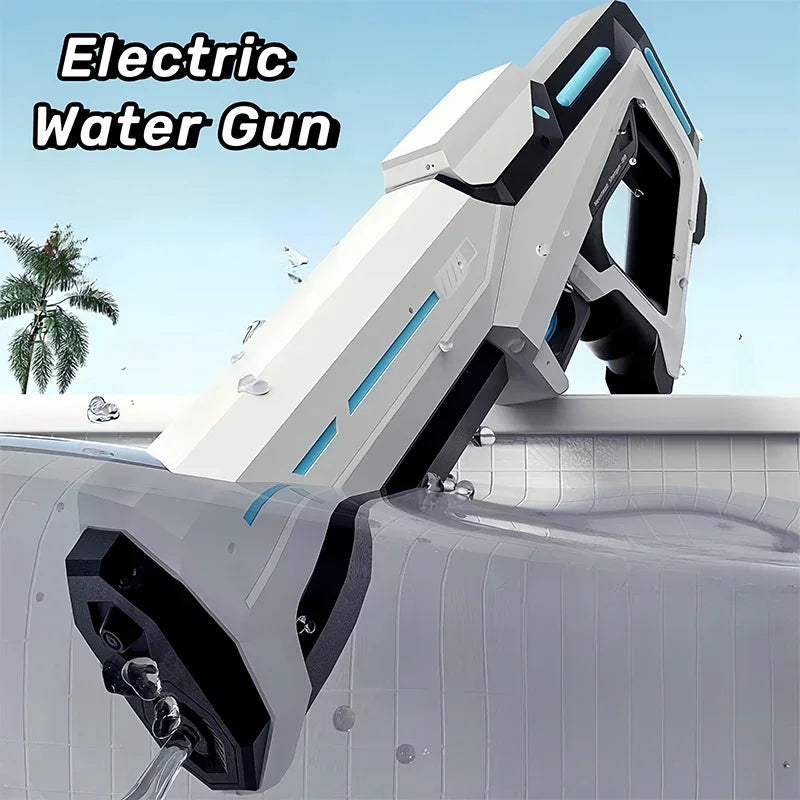 Pistolas de agua eléctricas para adultos, potentes chorros, succión automática de agua, juguete de playa al aire libre de verano para niños, regalo para niños