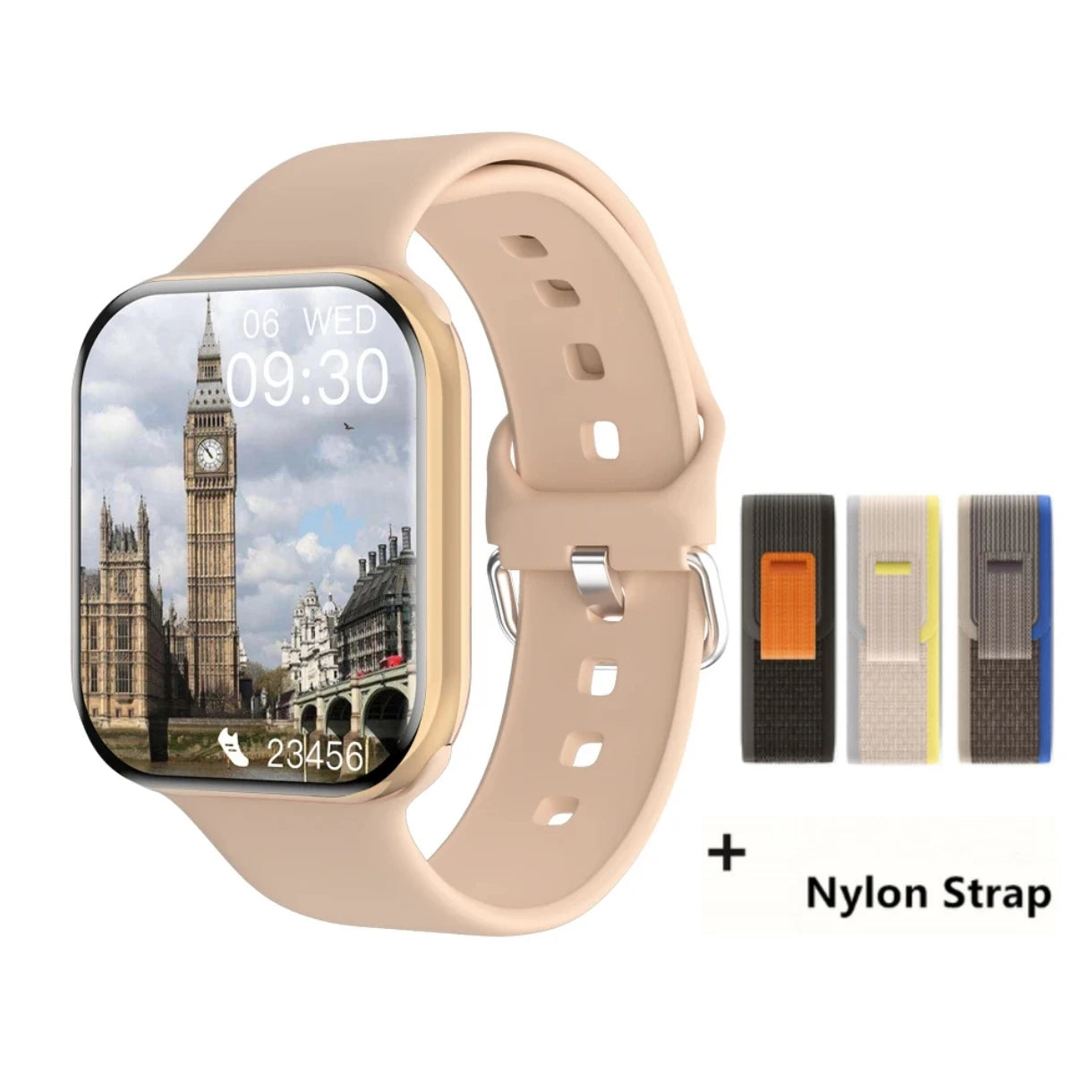 Smartwatch Series X con Llamadas Bluetooth, NFC, Monitoreo de Sueño y Presión Arterial, Carga Inalámbrica, Compatible con Android y iPhone