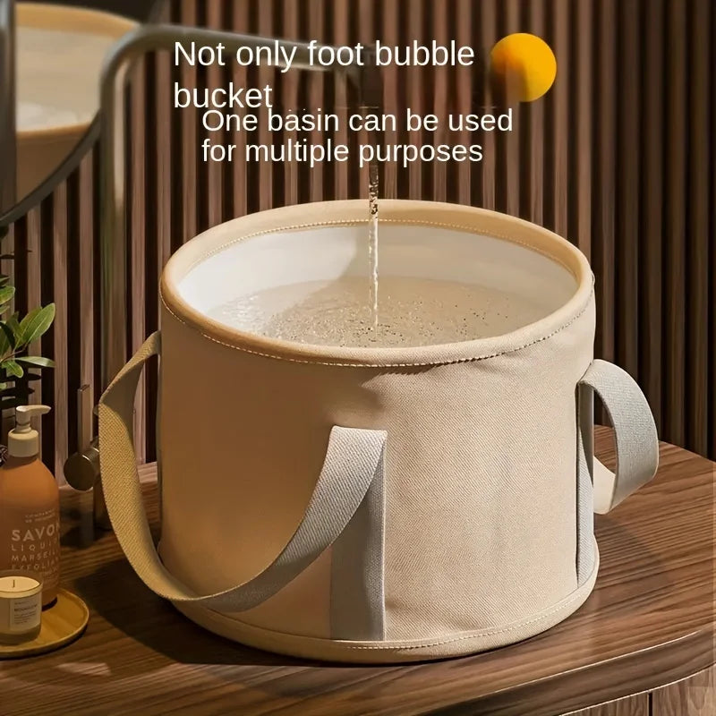 Bañera plegable portátil para remojar los pies con preservación del calor, lavabo profundo multifuncional, cubo para Spa para pies, masaje