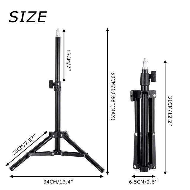 Luz LED para Selfie de 16/26/33cm, luces de fotografía con trípode, Control remoto por Bluetooth, anillo de luz regulable para vídeo, lámpara de relleno en vivo